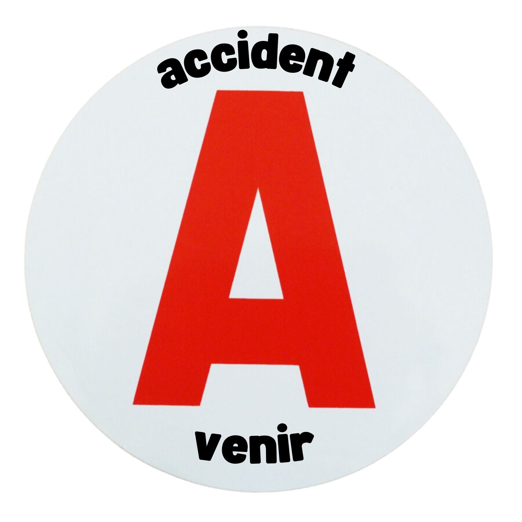 Disque A "Accident à venir" – Autocollant Magnétique