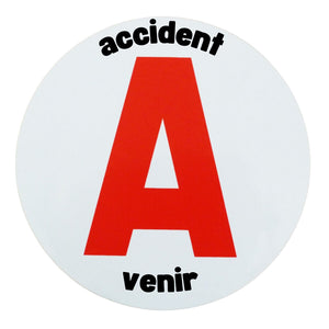 Disque A "Accident à venir" – Autocollant Magnétique