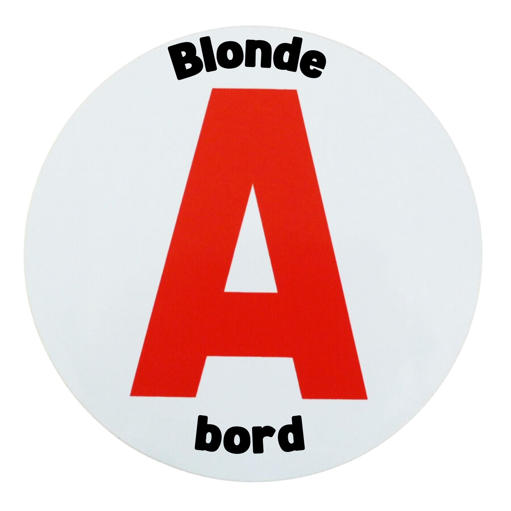 Disque A "Blonde à Bord" – Autocollant Magnétique