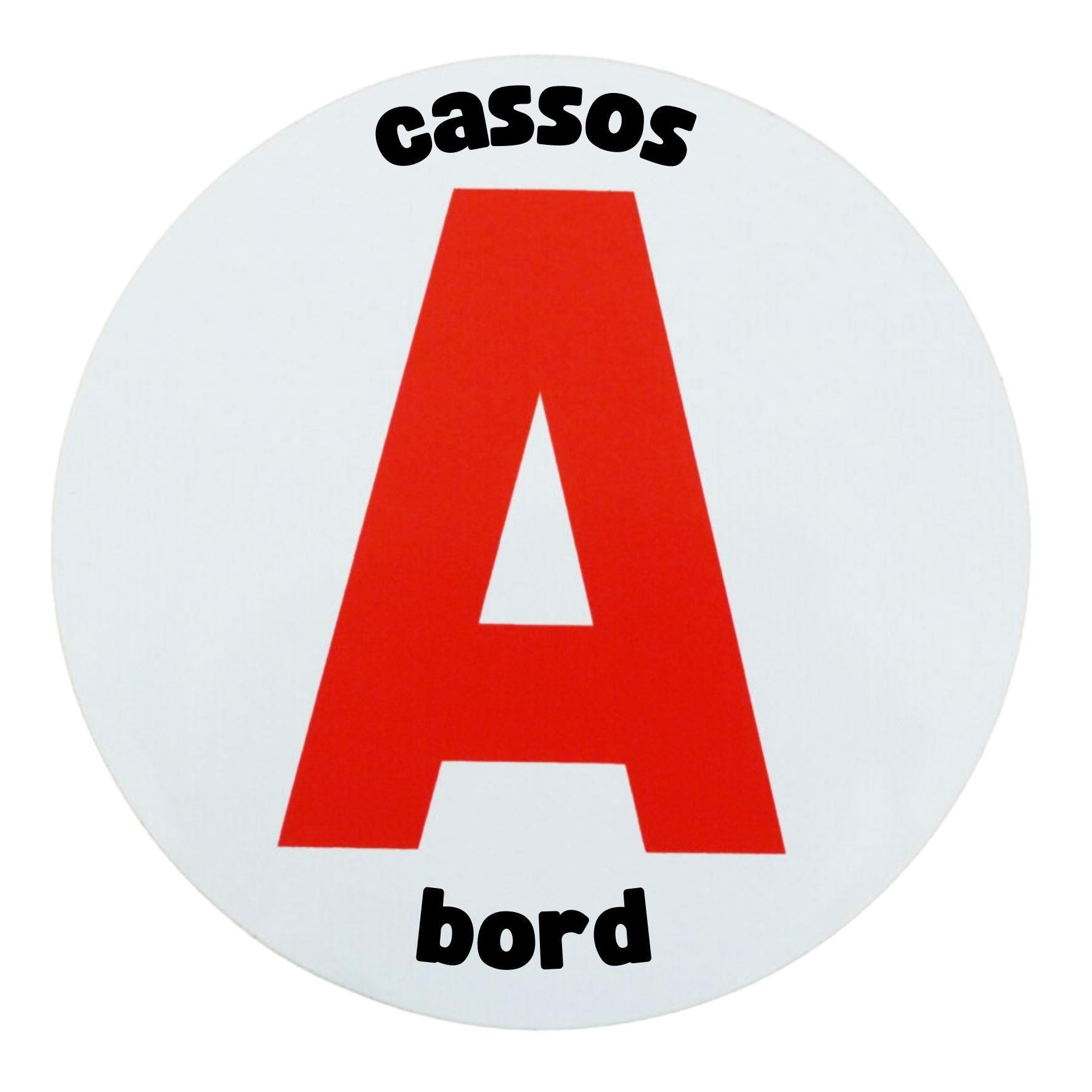 Disque A "Cassos à Bord" – Autocollant Magnétique