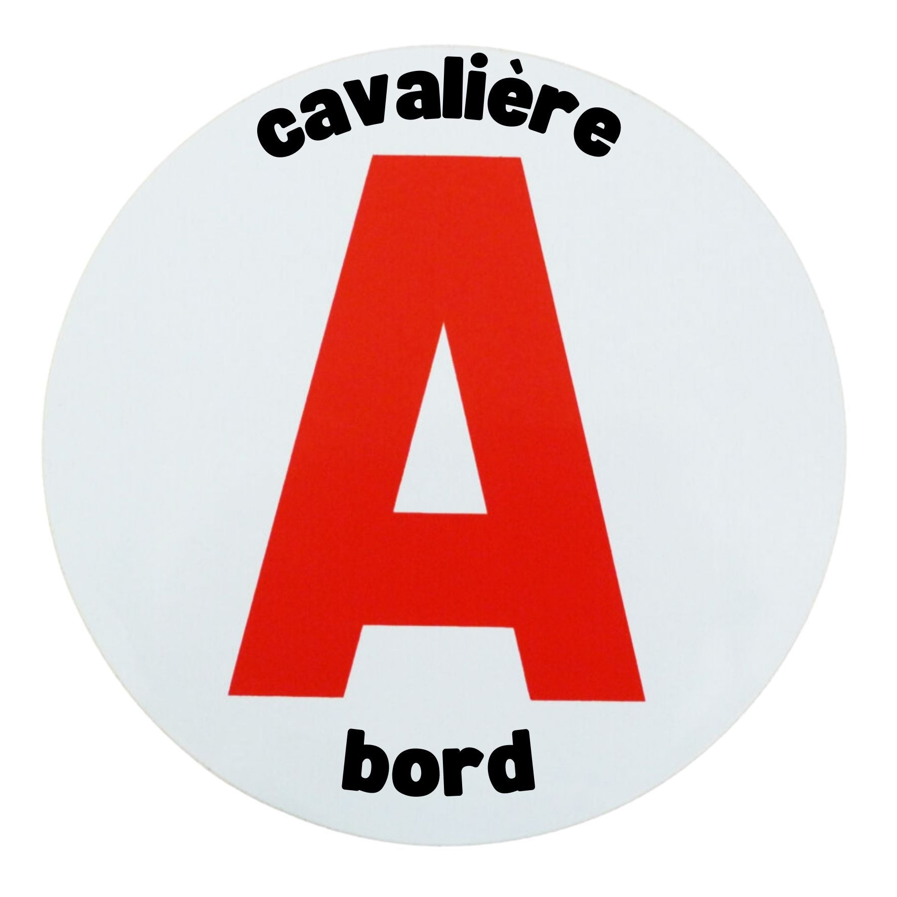 Disque A "Cavalière à Bord" – Autocollant Magnétique