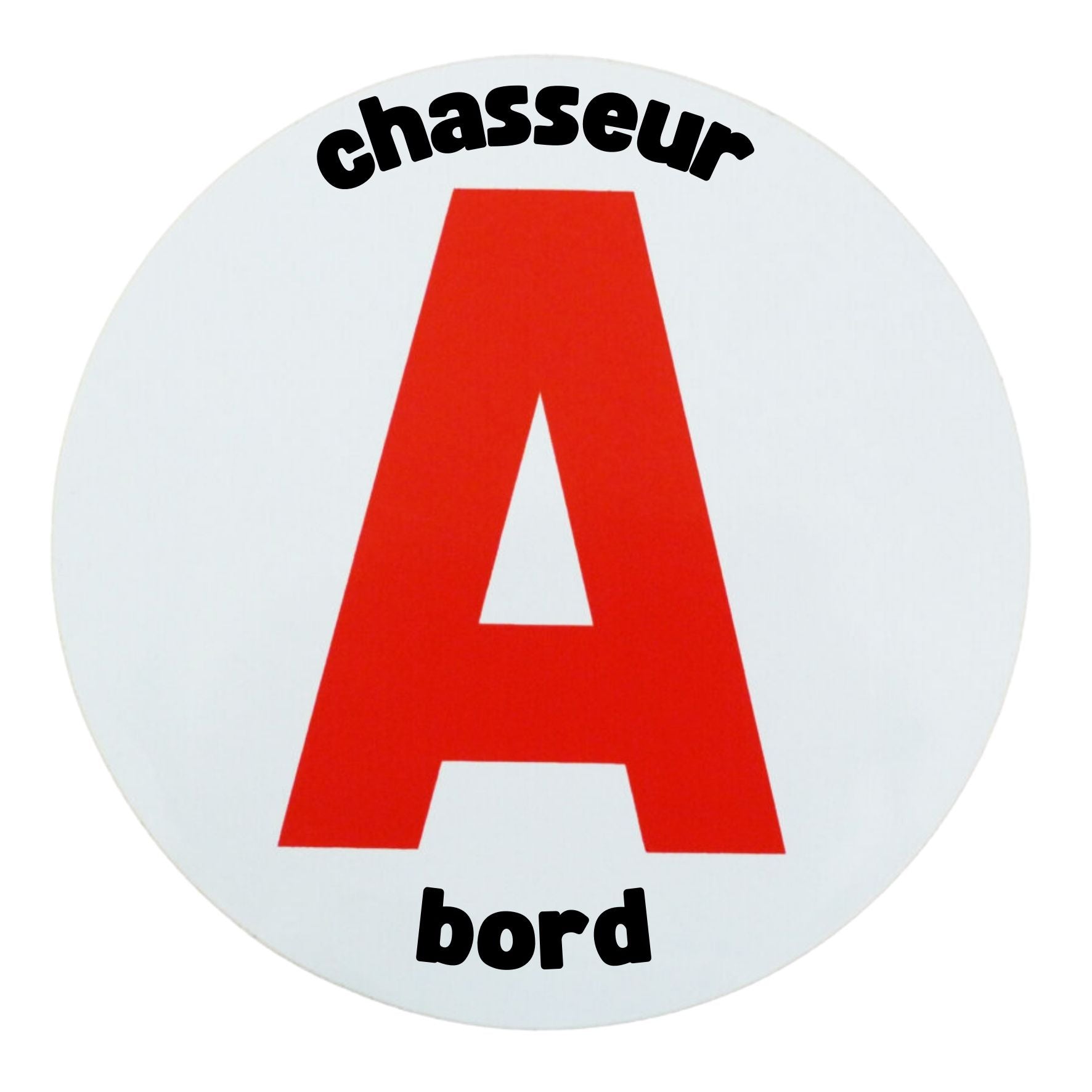 Disque A "Chasseur à Bord" – Autocollant Magnétique