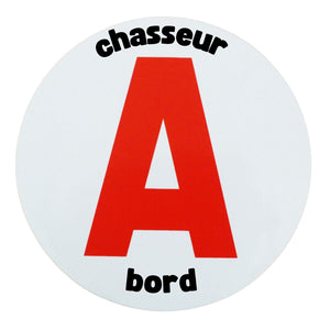 Disque A "Chasseur à Bord" – Autocollant Magnétique