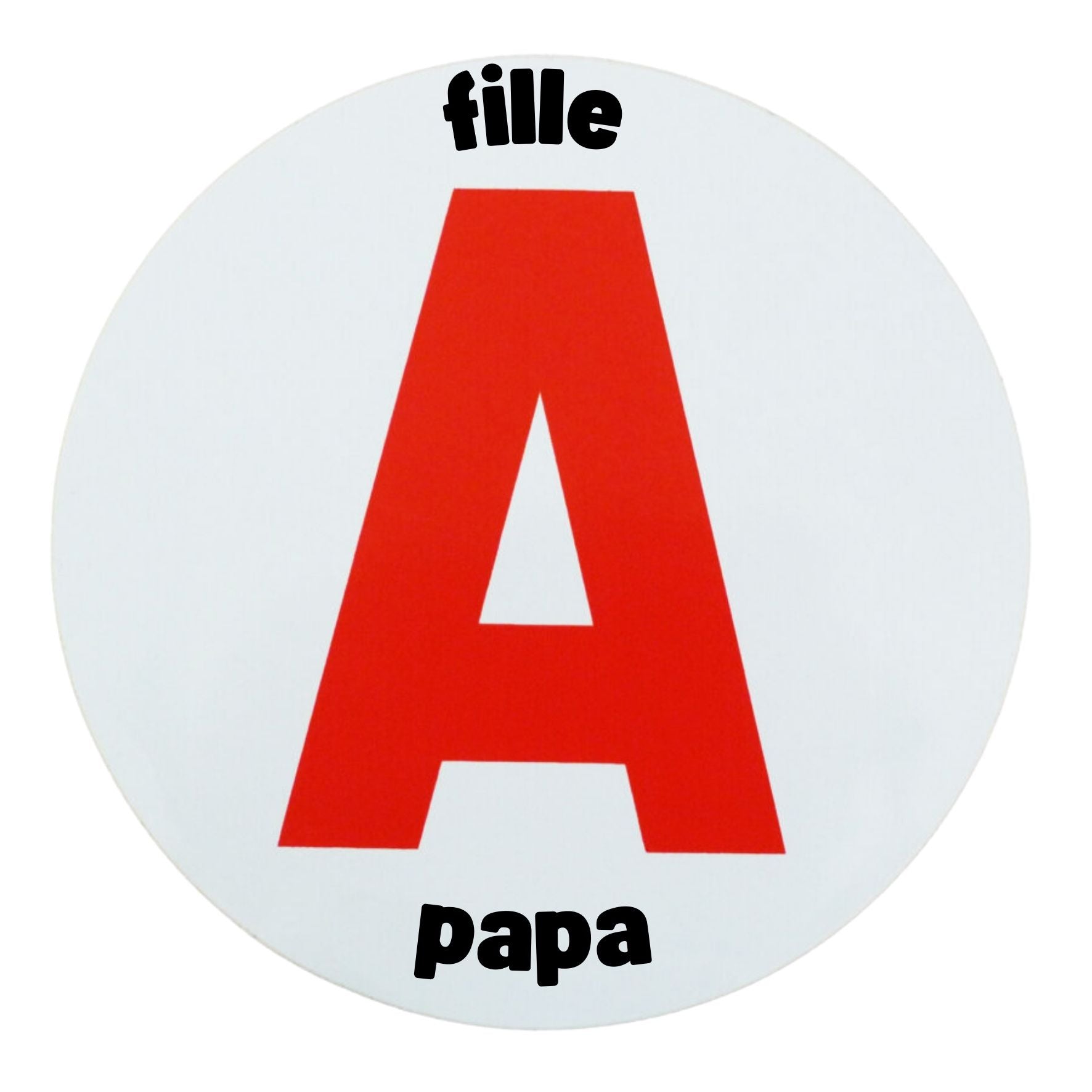 Disque A "Fille à Papa" – Autocollant Magnétique