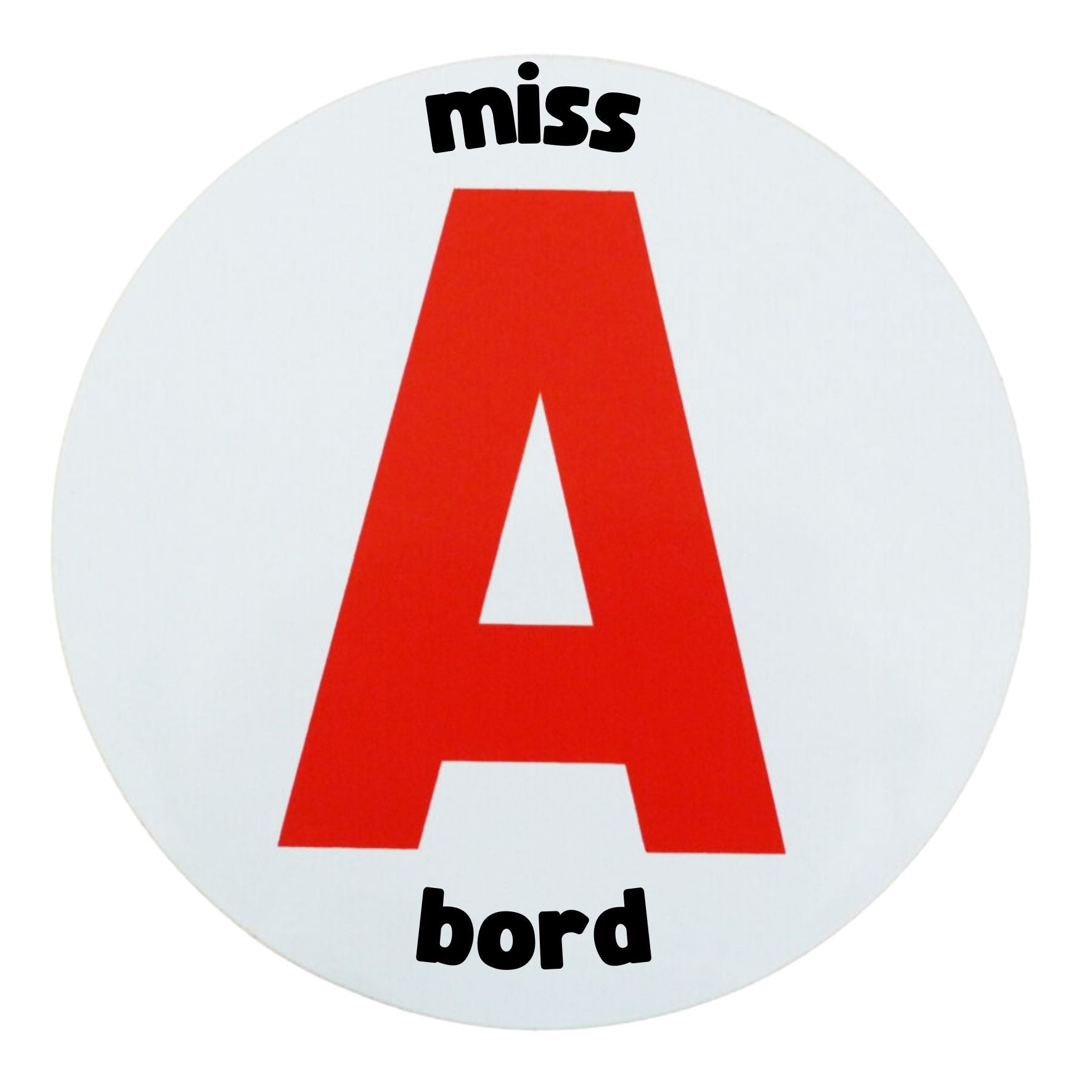 Disque A "Miss à Bord" – Autocollant Magnétique