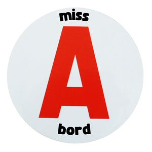 Disque A "Miss à Bord" – Autocollant Magnétique