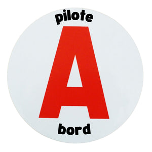 Disque A "Pilote à Bord" – Autocollant Magnétique